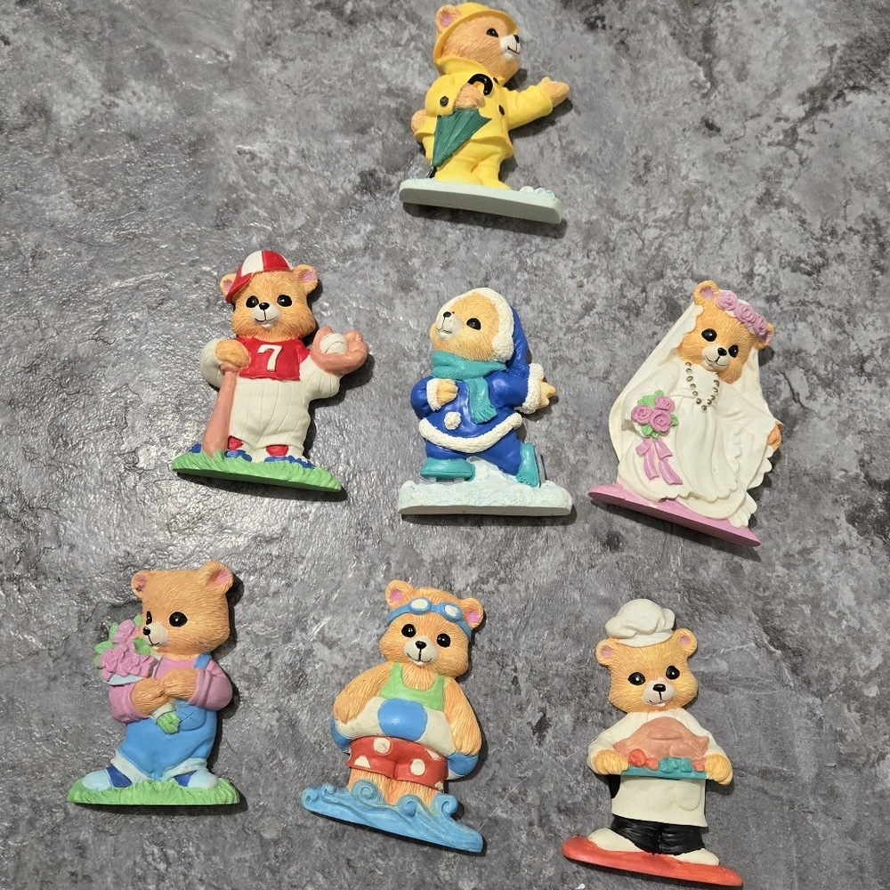 Colorful Bear Figurine SetVintage "Bear a Month" 7  3" Magnet  House of Lloyd